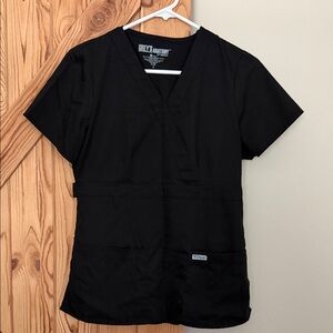 Grey's Anatomy Black Medical Scrub Top